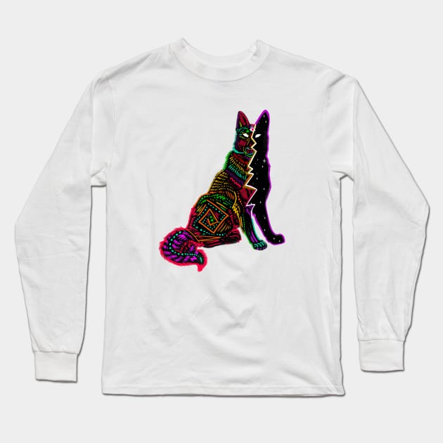 Aware Woof Long Sleeve T-Shirt by ZackLoupArt